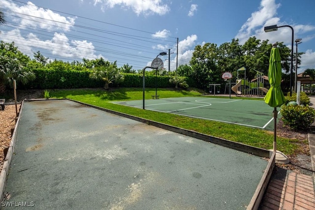 view of basketball court