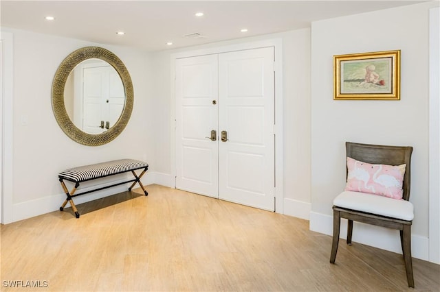 entryway featuring light hardwood / wood-style flooring