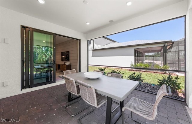 view of sunroom