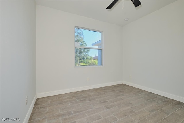 empty room featuring ceiling fan