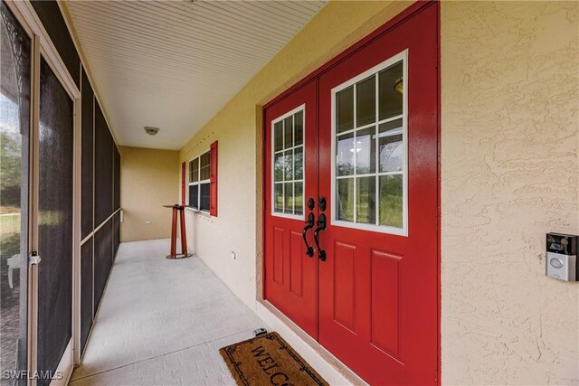 view of doorway to property