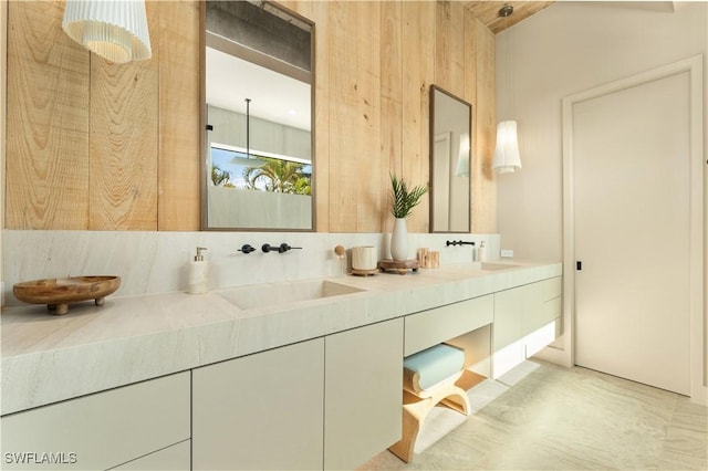 full bath featuring double vanity