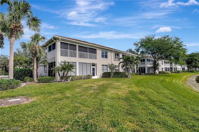 exterior space featuring a lawn