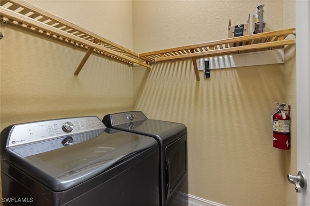 laundry area featuring washer and dryer