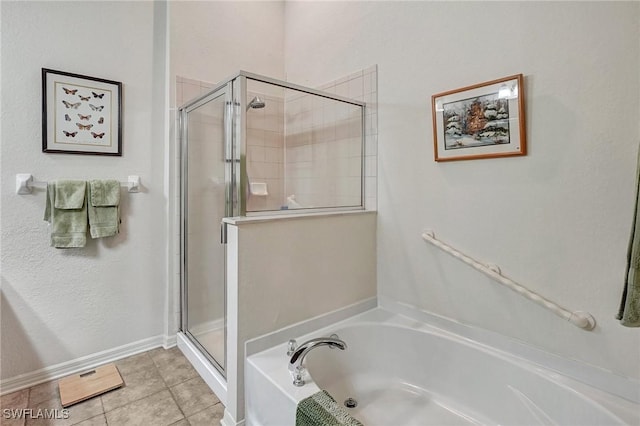 bathroom with plus walk in shower