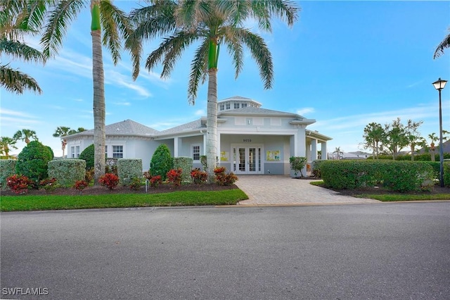 view of front of property featuring french doors