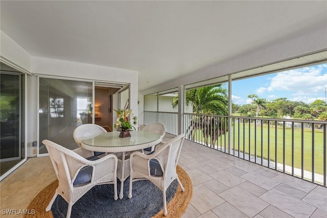 view of sunroom