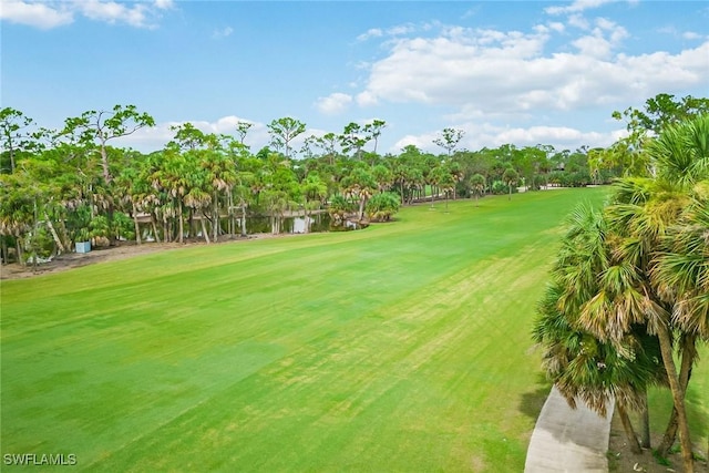 view of yard featuring a water view