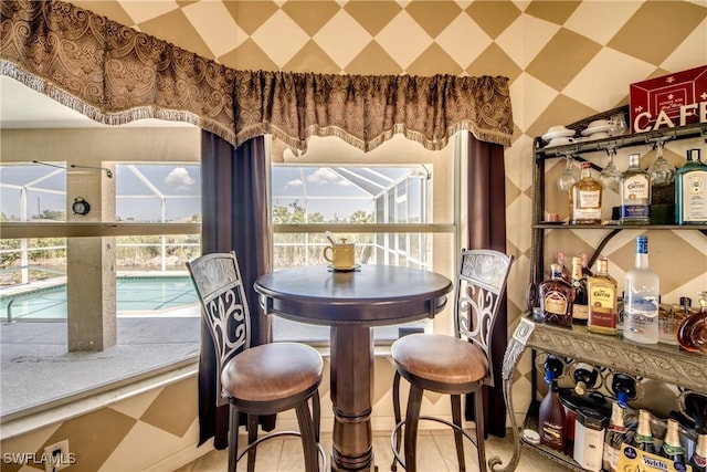 dining area with a wealth of natural light