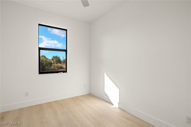 unfurnished room featuring light hardwood / wood-style flooring