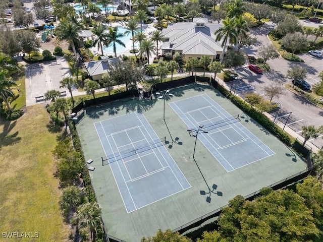 birds eye view of property