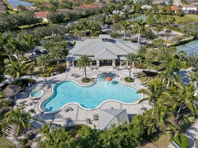 view of pool featuring a patio area