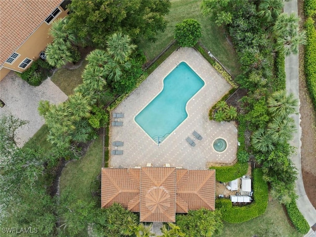 birds eye view of property