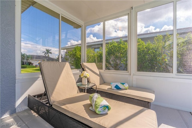 view of sunroom