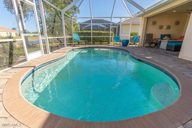 view of pool with a patio