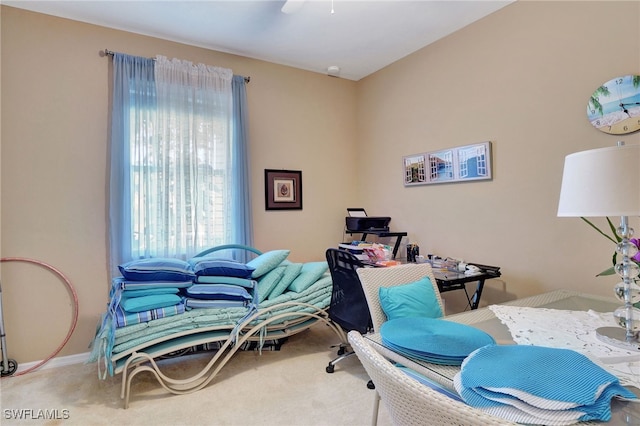 8040 Liriope Loop, Lehigh Acres, FL 33972 - carpeted office space featuring ceiling fan