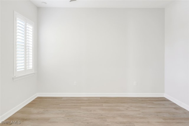 empty room featuring light hardwood / wood-style floors