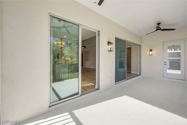 view of patio / terrace with ceiling fan