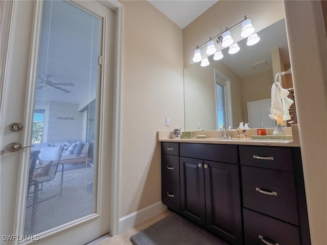 bathroom featuring vanity