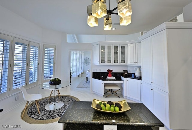 dining area with built in desk