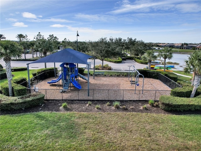 view of playground with a yard