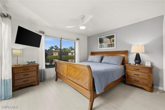 bedroom with ceiling fan