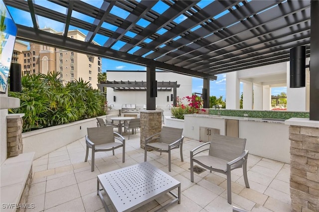 view of patio / terrace with a pergola