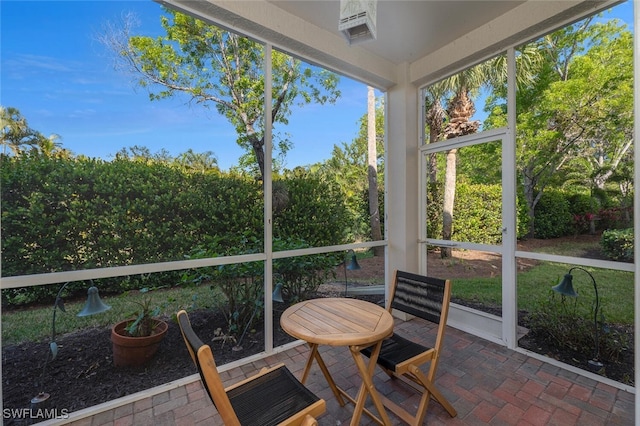 view of sunroom