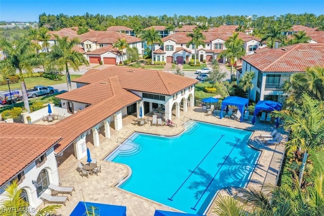 view of pool with a patio