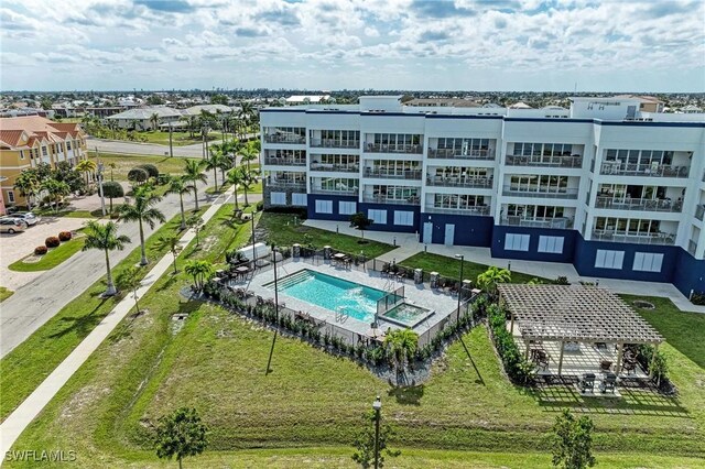 1425 Park Beach Cir Unit 149, Punta Gorda, FL 33950 - bird's eye view of a pool area