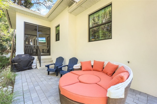 view of patio / terrace featuring area for grilling