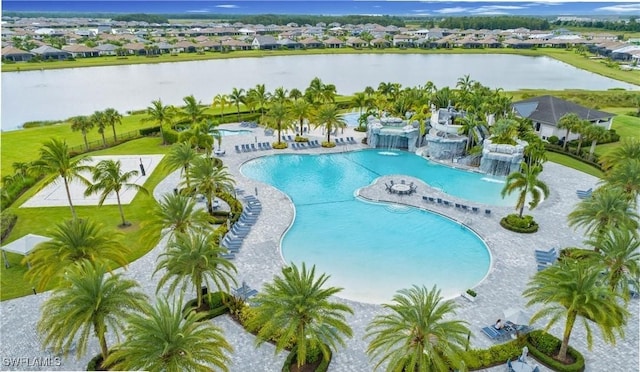 pool featuring a water view