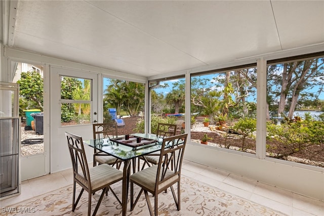 sunroom / solarium with a wealth of natural light