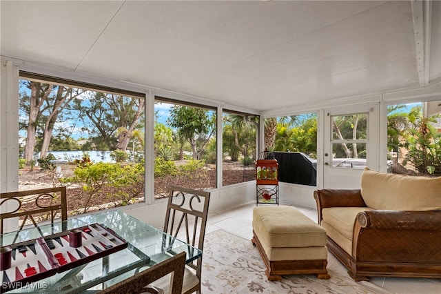 view of sunroom