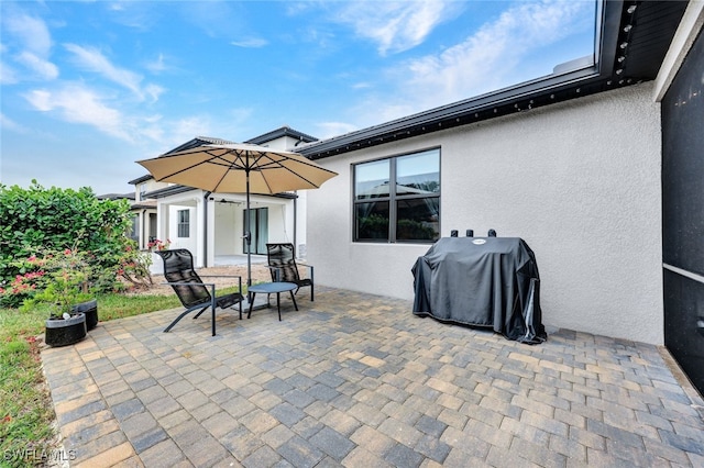 view of patio / terrace featuring area for grilling