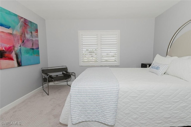 bedroom with carpet floors