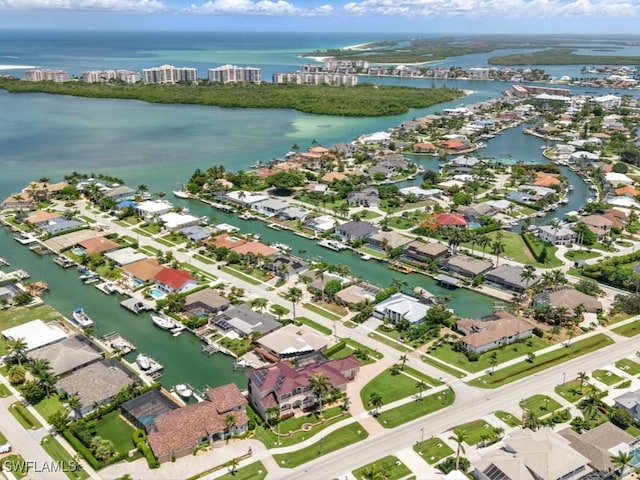 851 Perrine Ct, Marco Island, FL 34145 - aerial view of property's location with a large body of water and nearby suburban area