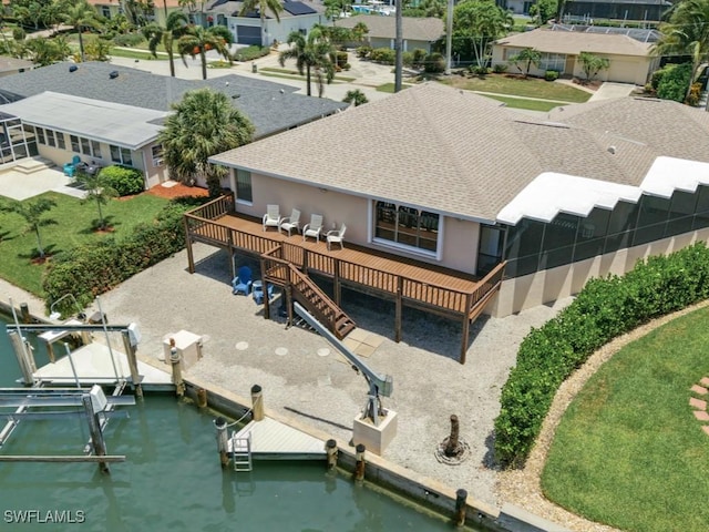 851 Perrine Ct, Marco Island, FL 34145 - view from above of property with a nearby body of water