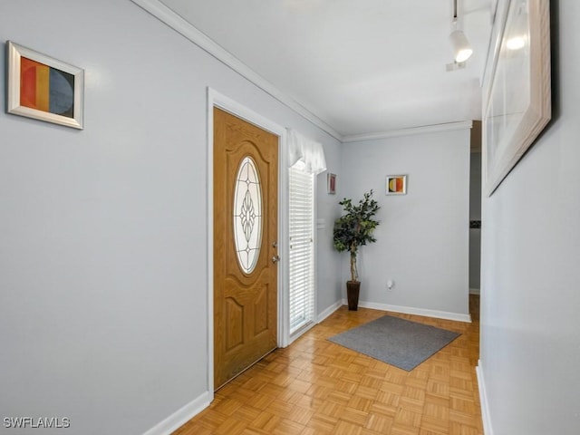 851 Perrine Ct, Marco Island, FL 34145 - foyer entrance with baseboards and crown molding