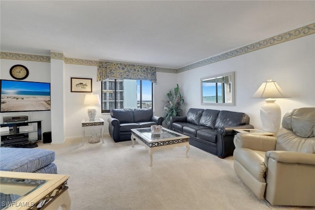 view of carpeted living room