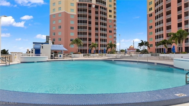 view of pool with a patio area