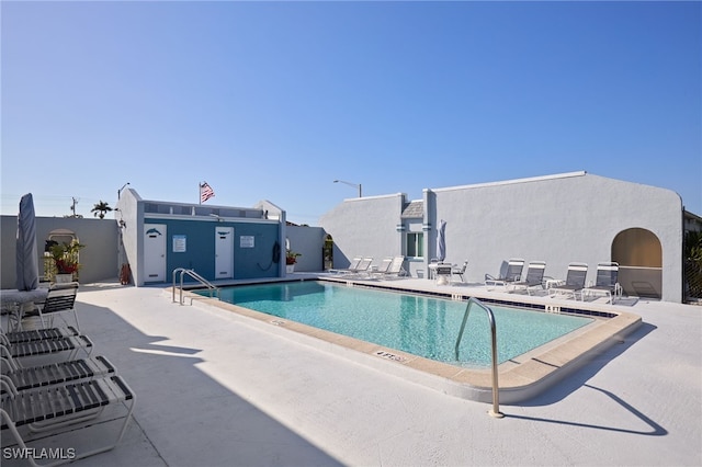 view of pool with a patio