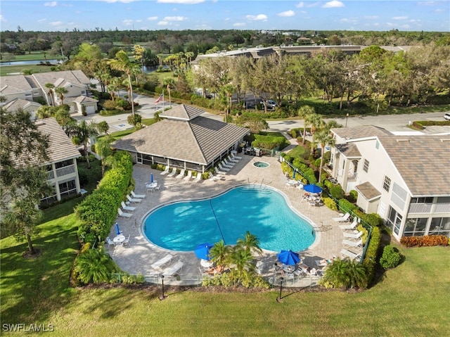 13120 Castle Harbour Dr Unit N4, Naples, FL 34110 - community pool with a residential view and a yard