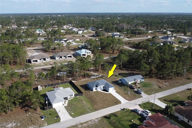 drone / aerial view featuring a residential view