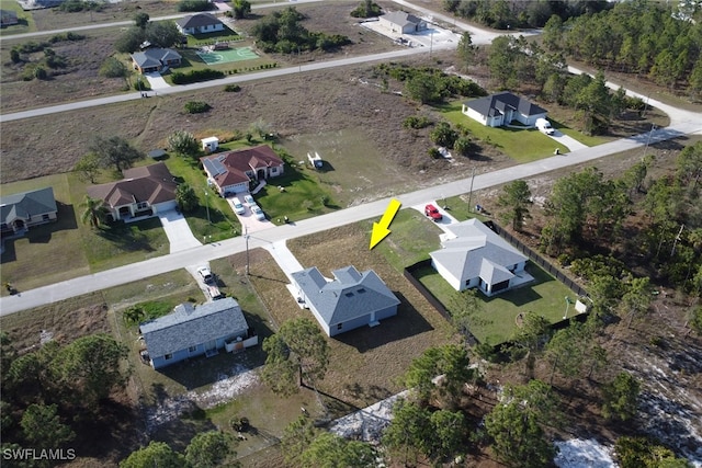 drone / aerial view featuring a residential view