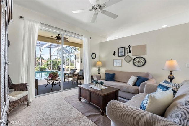 view of carpeted living room