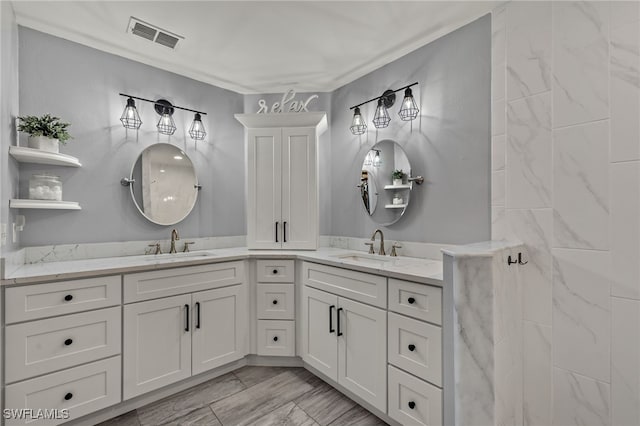 bathroom with vanity