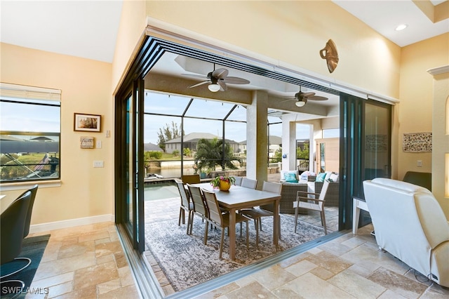 view of dining room