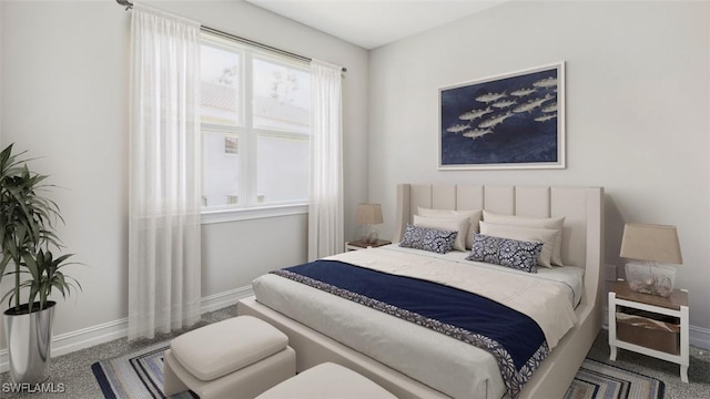 view of carpeted bedroom