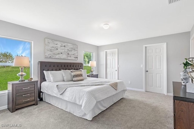 view of carpeted bedroom